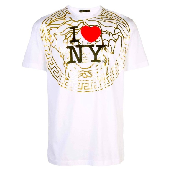 $450. NWT White Versace I Love NY Shirt